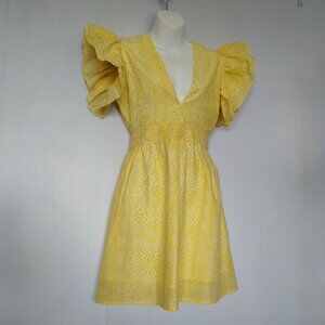 Monsoon and Beyond Chloe Yellow Mateus Dress Size Medium New NWT